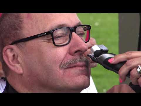 Ric McIver shaves trademark moustache to raise money for Kids Cancer Care