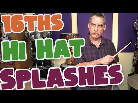 How To Play 16th Note Hihat Splashes Pt.1 Single Handed | Drum Lesson