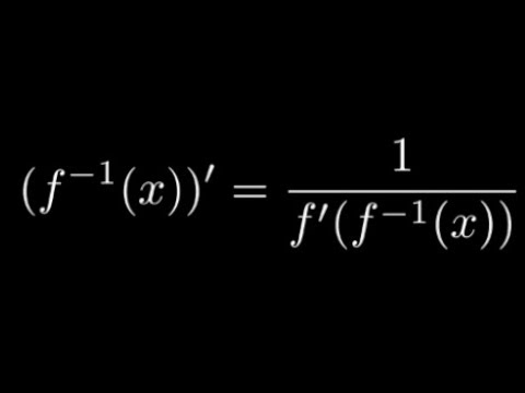Derivata unei funcții inverse