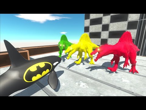 TRAFFIC LIGHT SPINOSAURUS DEATH FALL V3 - Animal Revolt Battle Simulator