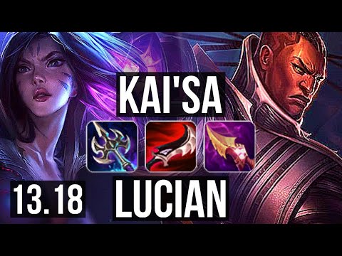KAI'SA & Rakan vs LUCIAN & Galio (ADC) | Penta, Legendary, 14/2/7 | KR Grandmaster | 13.18