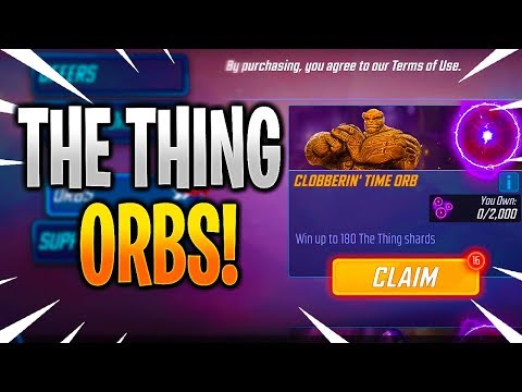 16x The Thing Orbs! Gold Drop?!?! - MARVEL Strike Force - MSF