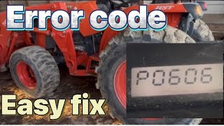 Kubota tractor error code || 30 seconds to fix, quick and easy