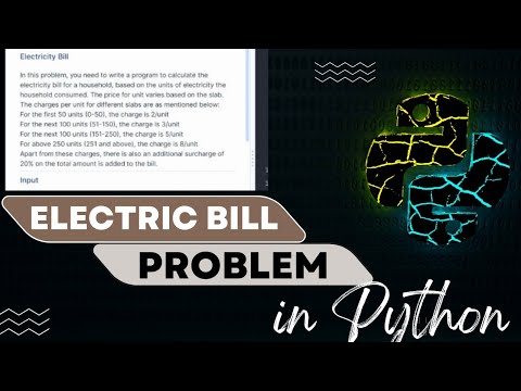 Electric Bill Problem Solved In Python