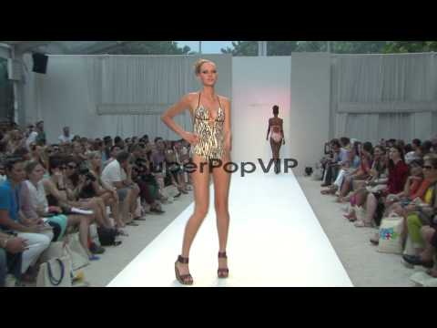 Models walk the runway at Aqua Di Lara - MBFW Miami Swim ...