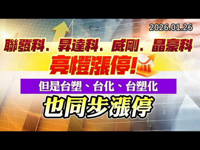 20260126《股市最錢線》#高閔漳 “聯發科、昇達科、威剛、晶豪科亮燈漲停，但是台塑、台化、台塑化也同步漲停”