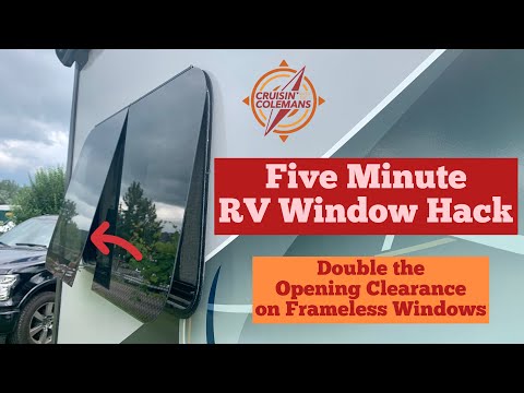 5 Minute RV Window Hack | Double the Opening Clearance on Frameless Windows