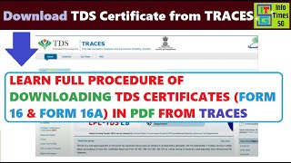 TDS Certificate Download | Form 16A Download PDF | How to Download TDS Certificate from TRACES