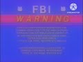 FBI WARNING Blue Screen On TV