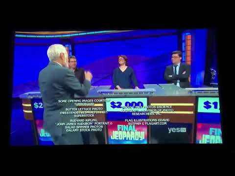 Jeopardy short end credit roll, Kyle Jones Day 4 (9/17/18)