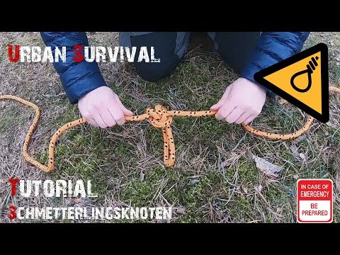 Der Schmetterlingsknoten | Tutorial Einzelknoten | Bushcraft - Survival - Urban Survival  🏕️