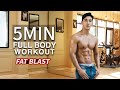 Quick and Effective FAT BLAST (ft. 5 min Full Body Workout) l 살빠지는 전신 근력운동 (ft. 5분 타바타)