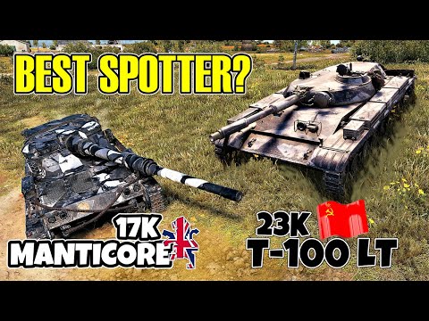 WoT Best Scout ♦ Manticore Vs T-100 LT ♦ World of Tanks Replays
