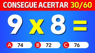 Quiz de Matemática | Níveis Fácil, Médio, Difícil e Impossível