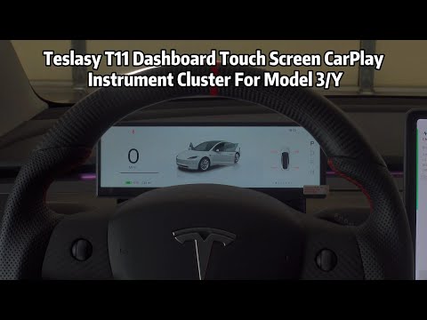 Model 3/Y 10.88" CarPlay/Android Auto Instrument Cluster Display | Installation Video #tesla