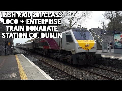 Irish Rail 201 Class Loco 8209 + Enterprise Train 9001 - Donabate Station,Co.Dublin