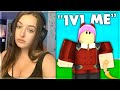 GIRLFRIEND CHALLENGED ME TO A 1V1.. (Roblox Arsenal)