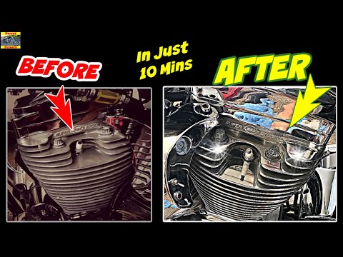 How To POLISH Motorcycle Cylinder Jug FINS in 10 Minutes For Aluminum & Chrome  A MUST SEE HACK!