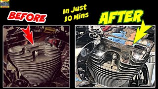 How To POLISH Motorcycle Cylinder Jug FINS in 10 Minutes For Aluminum & Chrome  A MUST SEE HACK!