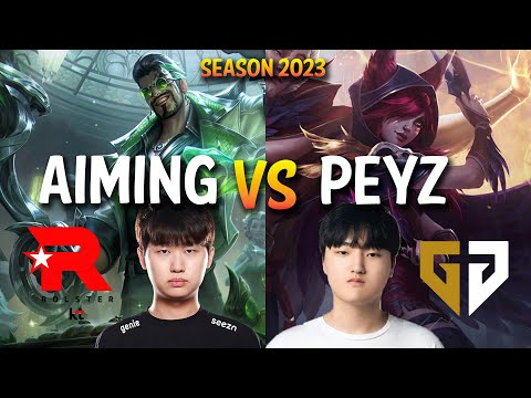 KT Aiming vs GEN Peyz - Aiming DRAVEN vs XAYAH ADC - KR Ranked