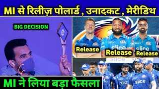 IPL 2023 - MI FIRST RELEASED PLAYERS LIST OUT | POLLARD & 2 BIG PLAYERS RELEASE | Only On Cricket |