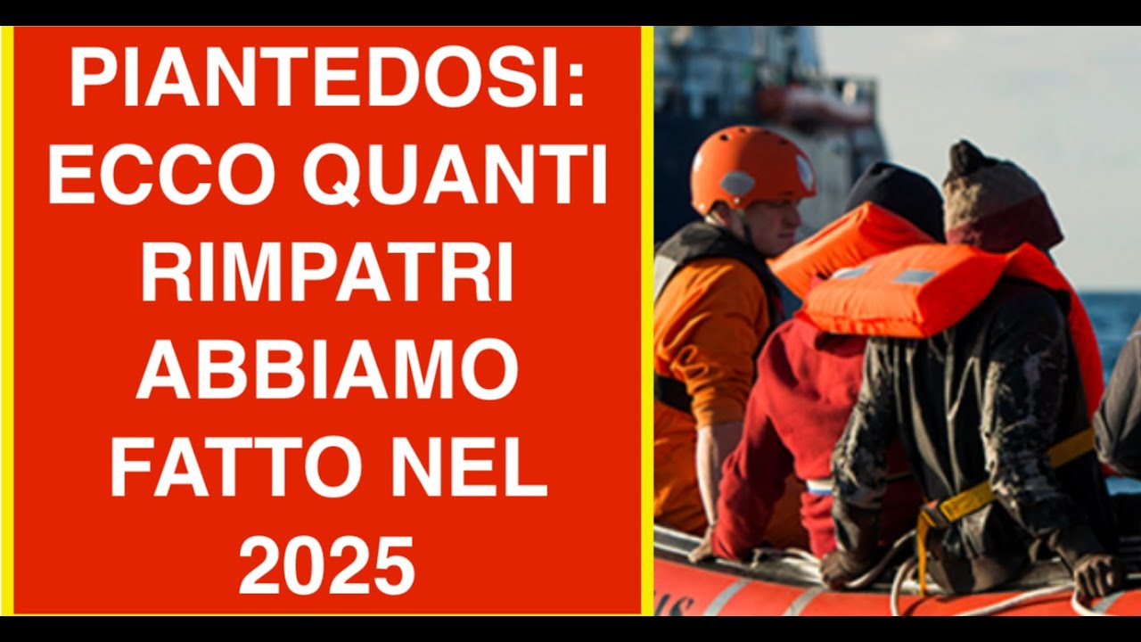 PIANTEDOSI: ECCO QUANTI RIMPATRI ABBIAMO FATTO NEL 2025