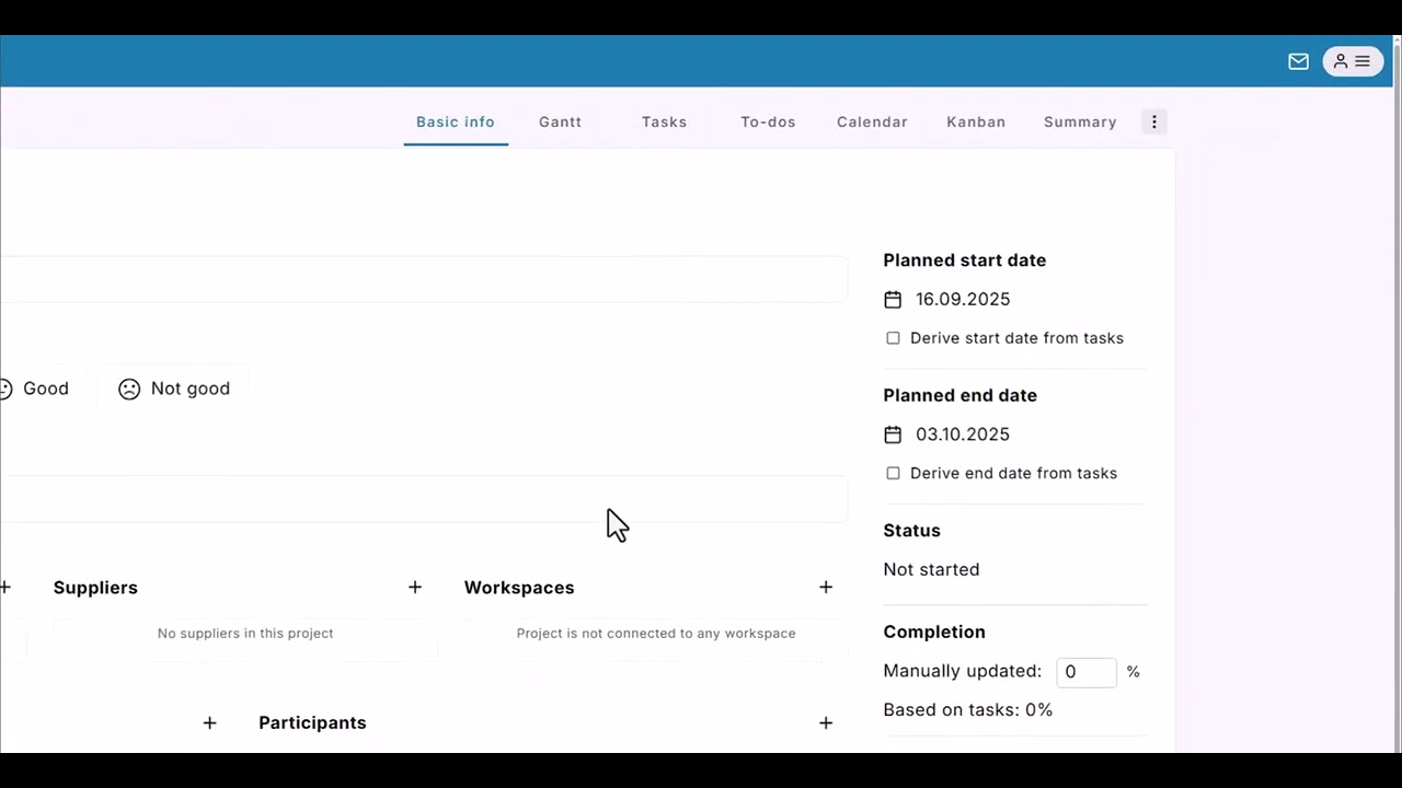 How to Set Planned Start and End Dates in a Project