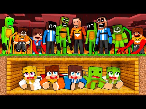 SECRET BUNKER vs SCARY MONSTERS in Minecraft!