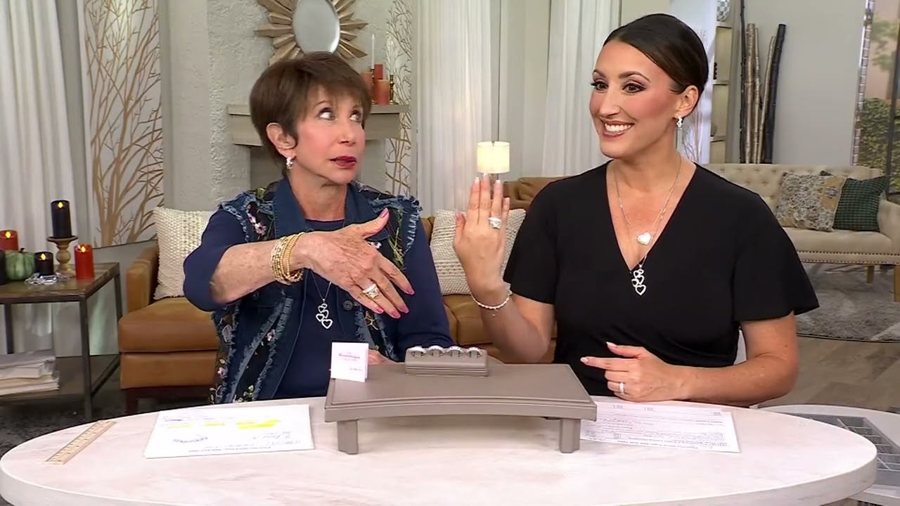 Diamonique x Kathy Levine Harmony Halo Ring, Sterling Silver on QVC