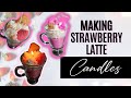 DIY Strawberry Latte Dessert Candles