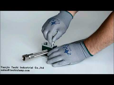 Hydraulic pipe clamp install pipe and hose