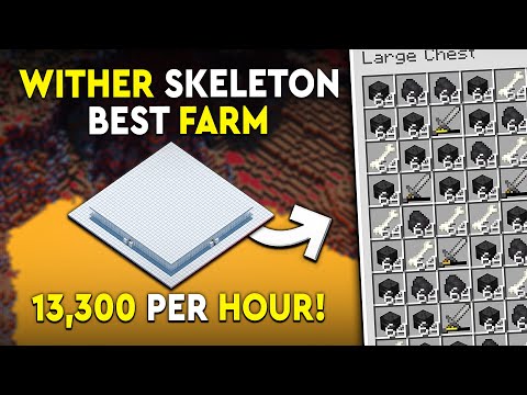 Insane Minecraft Wither Skeleton Farm Tutorial - 13,300 P/HR!