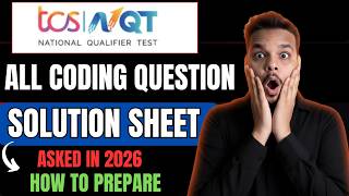 TCS NQT 2026 | One Shot | All Coding Questions Solutions Sheet | TCS NQT 2026 Coding Questions