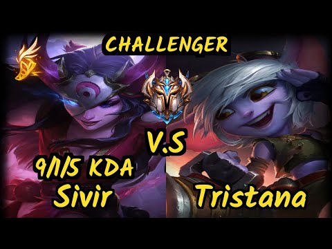 TSM Zven (SIVIR) vs TRISTANA - 9/1/5 KDA BOTTOM ADC CHALLENGER GAMEPLAY - NA