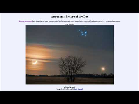 2020 April 15 - A Cosmic Triangle