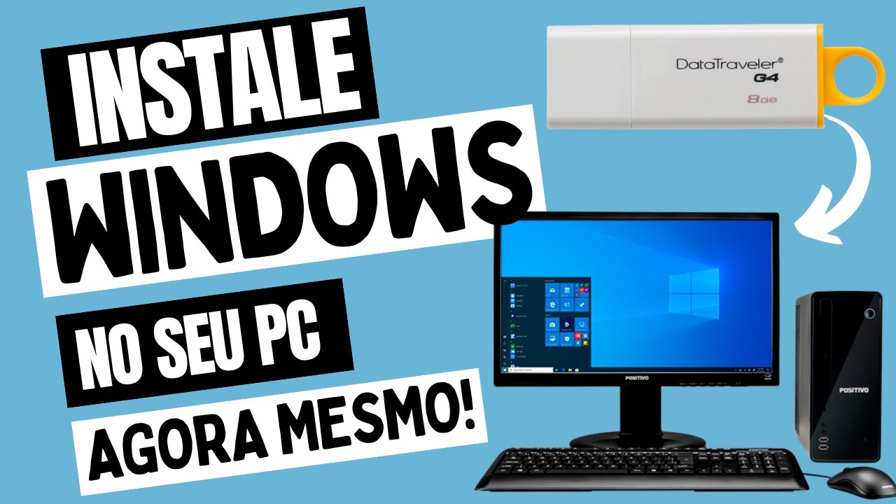 Como Instalar o windows 10 ou 11 no computador do zero com um pendrive