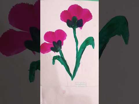Easy flower painting ideas #shortsvideo #shorts