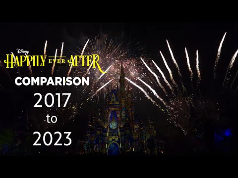 Comparison of Happily Ever After fireworks (2017-2023) - Magic Kingdom