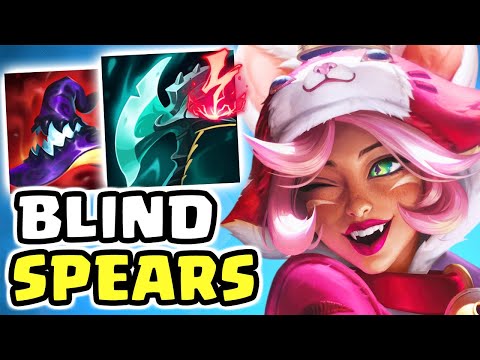 Nidalee but I can only hit spears when I'm not looking