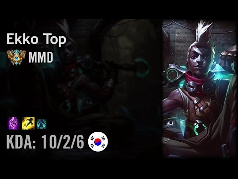 Ekko Top vs Gangplank - MMD - KR Challenger Patch 6.7
