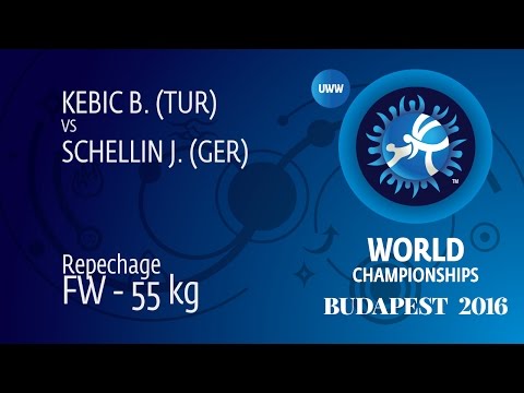 Repechage FW - 55 kg: J. SCHELLIN (GER) df. B. KEBIC (TUR) by FALL, 6-4