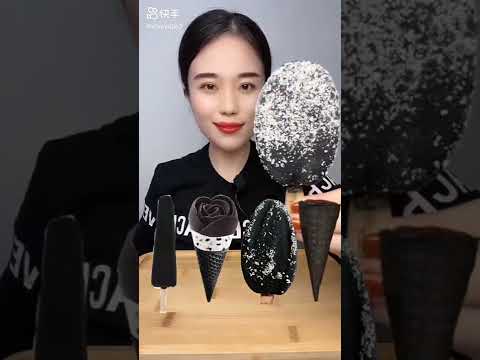 EATING DARK CHOCOLATE ICECREAM POPS | #kawaiieatingasmr #asmr