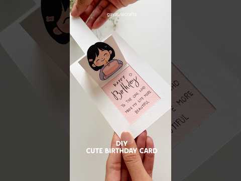 Diy Cute Birthday Card Idea #diy #birthdaygiftidea #birthdaycard #birthdaycardidea #papercrafts