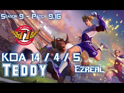 SKT T1 Teddy EZREAL vs SIVIR ADC - Patch 9.16 KR Ranked