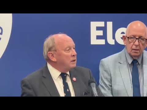 Jim Allister speaks after being elected MP for North Antrim