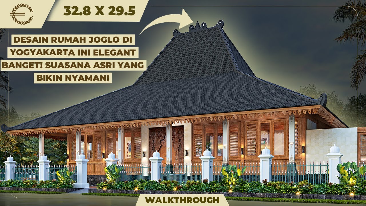 Video 3D Ndalem Retno Traditional Joglo House 1 Floor Design - Yogyakarta