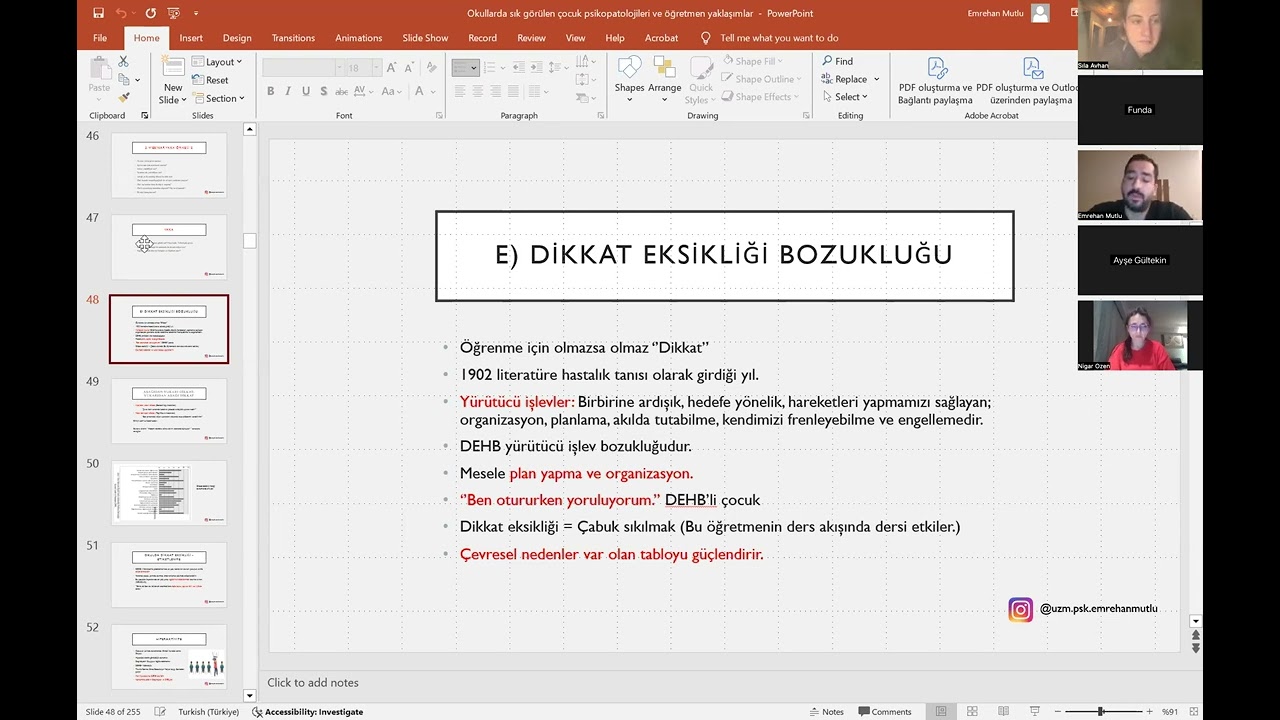 Uzm. Klinik Psikolog Emrehan Mutlu - Dikkat Eksikliği ve Hiperaktivite Bozukluğunu anlatıyor.