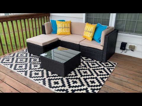 See How You Can Move This Around |Devoko 5 Pieces Patio Furniture Sets All Weather Outdoor Sectional