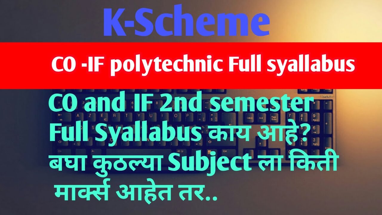 2nd sem Polytechnic K-Scheme Computer and IT full syllabus #MSBTE #POLYTECHNIC