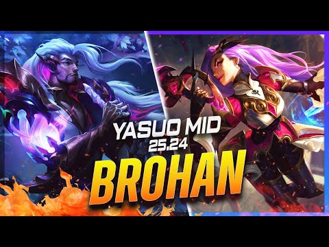 BROHAN - Yasuo vs Katarina MID Patch 25.24 - Challenger Yasuo Gameplay